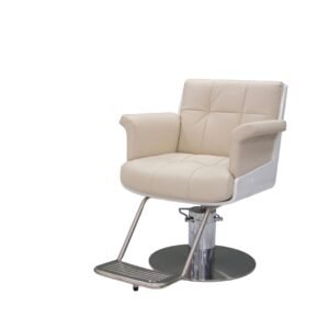 White frame styling chair