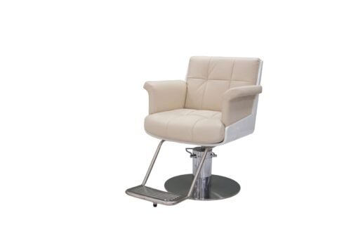 White frame styling chair